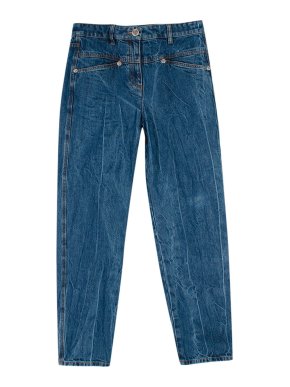 Chanel Blue Distressed Denim Jeans