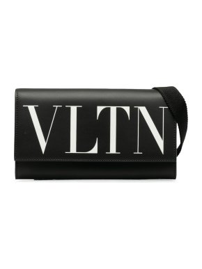 Valentino Black VLTN Crossbody Bag