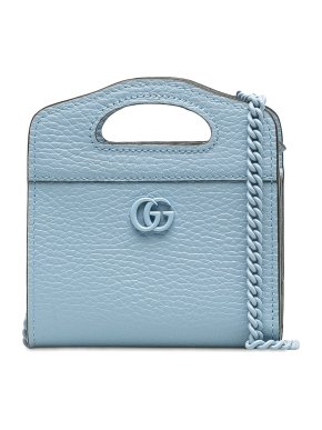 Gucci Blue GG Marmont Top Handle Bag