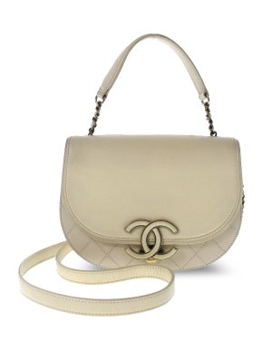 Chanel Cream Small Coco Curve Flap Bag