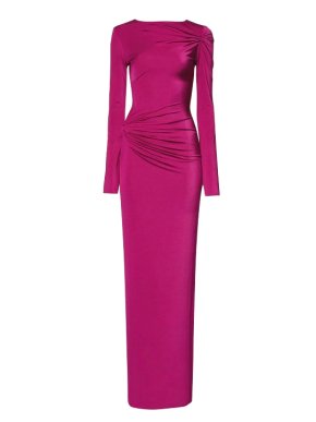 16Arlington Nubria long-sleeved stretch-woven jersey gown