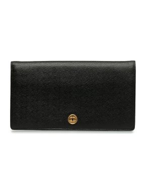 Chanel Black Leather Bifold Wallet