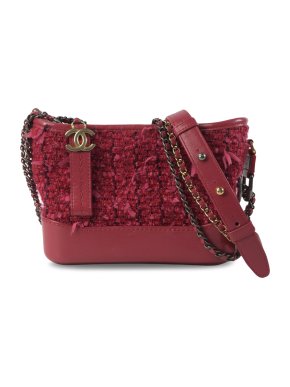Chanel Red Small Tweed Gabrielle Bag