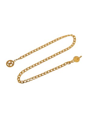 Chanel Gold Plated Medallion Chain-Link Belt