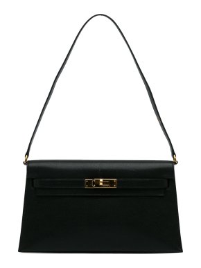 Hermes Black Chevre Mysore Kelly Elan