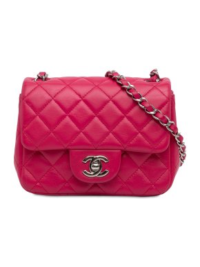 Chanel Pink Mini Square Single Flap Bag