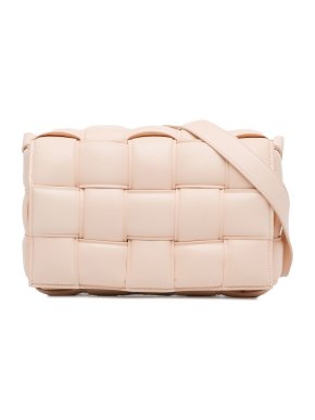 Bottega Veneta Peach Intrecciato Padded Cassette Bag