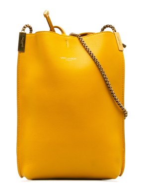 Saint Laurent Yellow Suzanne Chain Hobo Bag