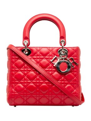 Medium Lambskin Cannage Lady Dior Bag