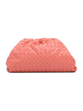 Bottega Veneta Pink Intrecciato Maxi The Pouch