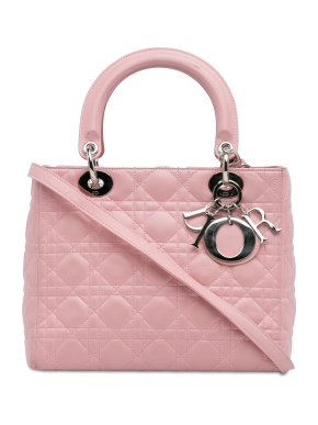 Dior Light Pink Medium Lambskin Cannage Lady Dior