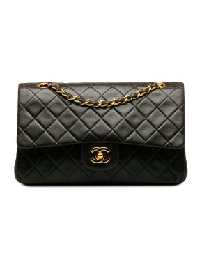 Chanel Vintage Chocolate Brown Medium Double Flap Bag