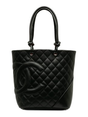 Chanel Black Lambskin Cambon Ligne Tote Bag