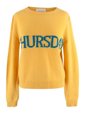 Alberta Ferretti Yellow "Thursday" Wool Sweater