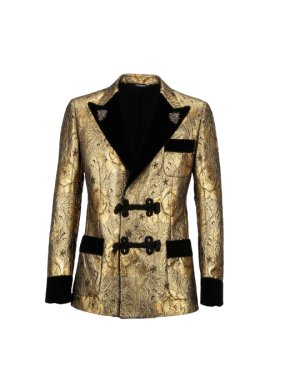 Dolce & Gabbana Gold Brocade Blazer