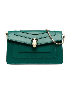 Bvlgari Green Serpenti Forever Clutch Bag