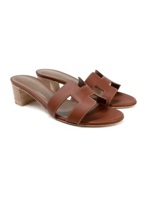Hermes Gold Box Calfskin Oasis Sandals