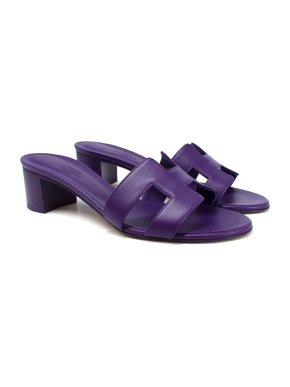 Hermes Violet Majorette Oasis Sandals