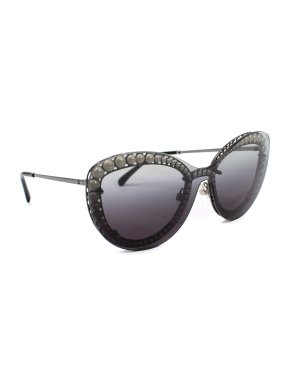 Chanel Faux Pearl Embellished Cat-eye Sunglasses