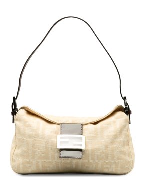 Fendi Cream Zucca Shoulder Bag