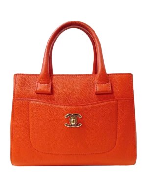 Chanel Red Caviar Leather Mini Neo Executive Shopper Tote