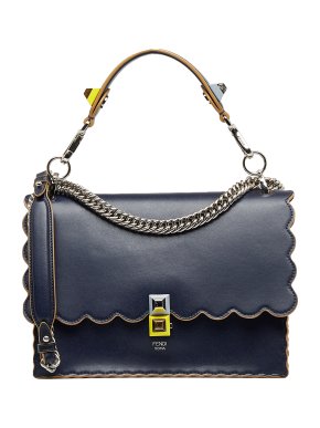 Fendi Navy Scalloped Kan Bag