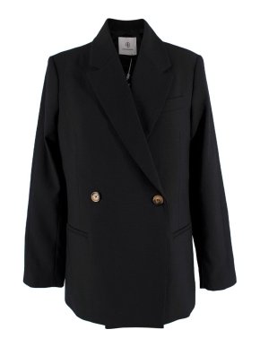 Anine Bing Black Wool Blend Kaia Oversized Blazer