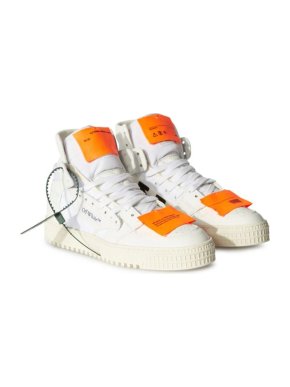 Off White 3.0 Off Court Leather High Top Sneakers