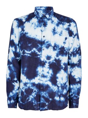 Vilebrequin Blue Tie Dye Linen Shirt