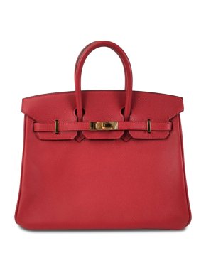 Hermes Birkin 25 Retourne in Red  Epsom Leather with Gold Hardware