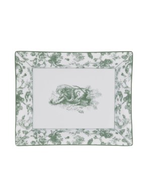 Dior Linden Green Toile de Jouy Trinket Tray
