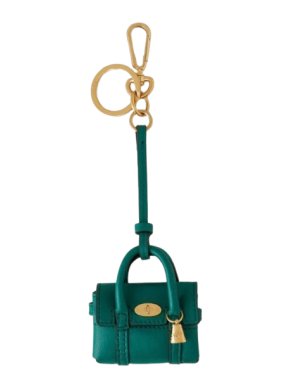 Mulberry Green Bayswater Bag Charm Keyring