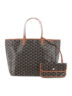Goyard Black Goyardine Saint Louis PM Tote Bag