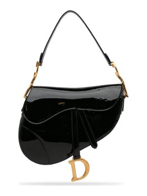 Dior Medium Patent Saddle Bag