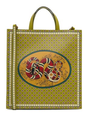 Gucci Green Garden Snake Tote Bag