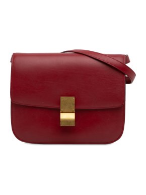 Celine Red Small Classic Box Bag