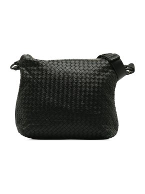 Bottega Veneta Black Intrecciato Leather Shoulder Bag