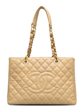 Chanel Nude Caviar Leather Grand Shopping Tote 1
