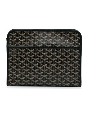 Goyard Black Goyardine Jouvence GM Clutch