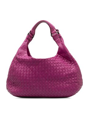 Bottega Veneta Pink Medium Intrecciato Campana Shoulder Bag