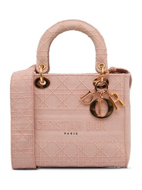 Dior Light Pink Medium Cannage Lady D-Lite