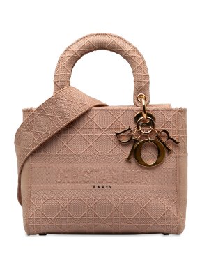 Dior Pink Medium Cannage Lady D-Lite