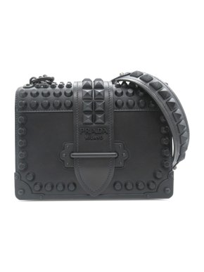Prada Black Studded Cahier Crossbody Bag
