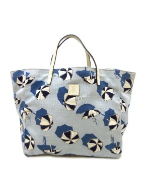 Gucci Blue Printed Canvas Tote Bag