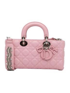 Dior Pink Medium Lambskin Lady D Joy