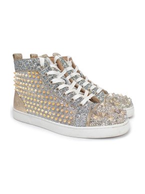 Christian Louboutin Embellished High Top Sneakers