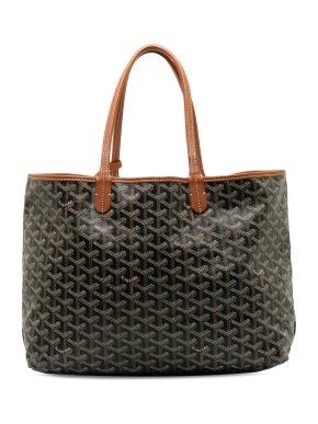 Goyard Black Goyardine Saint Louis PM Tote Bag
