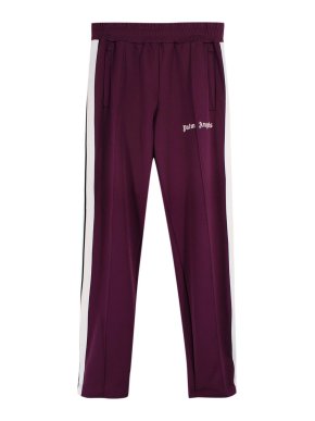 Palm Angels Plum Side Stripe Sweatpants
