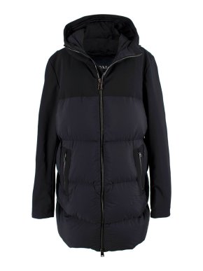 Herno Black Long Hybrid Coat