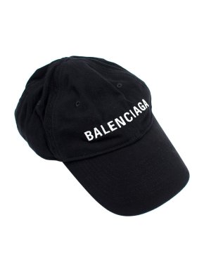 Balenciaga Black Logo Baseball Cap